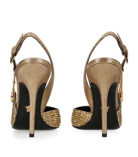 versace pumps shoes|Versace safety pin slingback pumps.